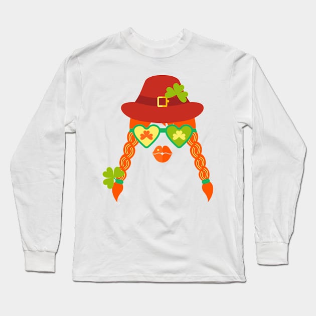 Irish Girl Character Saint Patricks Day Humor Long Sleeve T-Shirt by creative